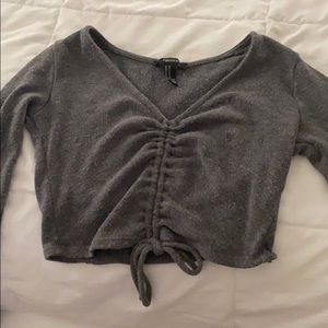 Forever 21 Gray Crop Top